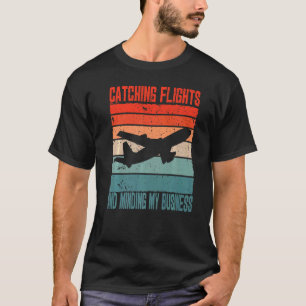 Catching Flights & Minding My Business Retro Sunse T-Shirt