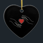 Catching Heart Ceramic Ornament<br><div class="desc">Capture the essence of love and connection. 'Catching Heart' symbolises the beauty of moments that steal your heart away.</div>