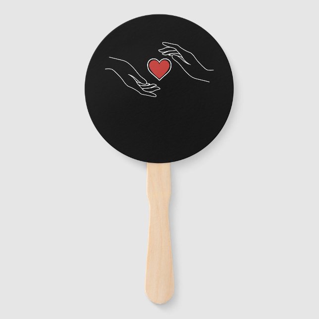 Catching Heart Hand Fan (Front)