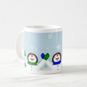 Catching Snowflakes on Tongue Snowman Mug