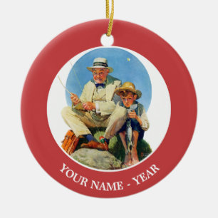 Catching the Big One Ceramic Ornament