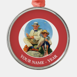 Catching the Big One Metal Tree Decoration