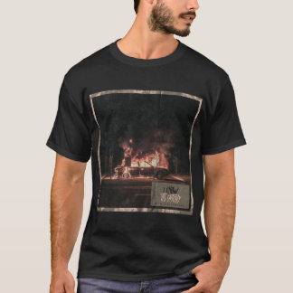 catchy aesthetic burning car design T-Shirt