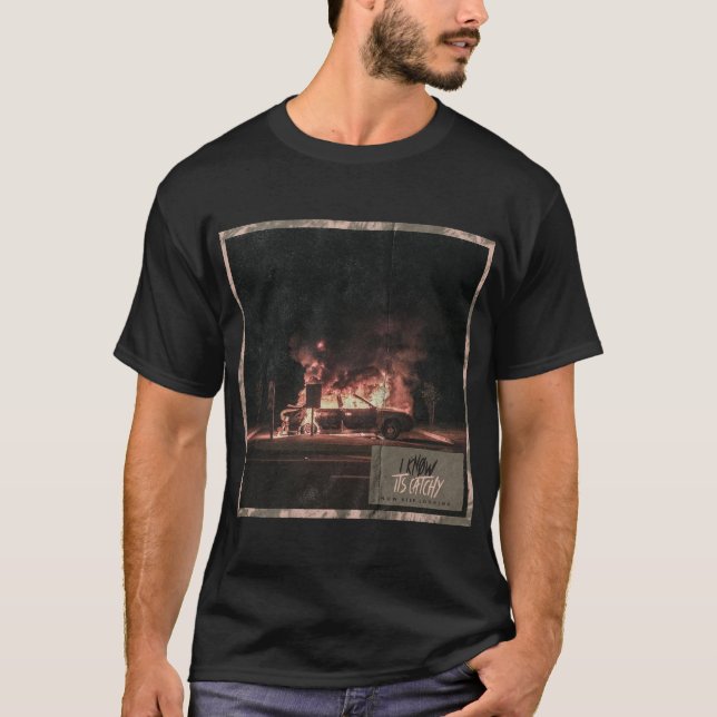 catchy aesthetic burning car design T-Shirt (Front)