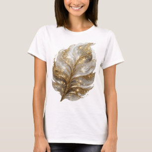 Catchy Gold ALCOHOLIC INK JET ART Bold Design T-Shirt