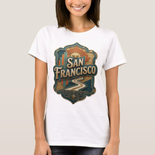 Catchy Gold SAN FRANCISCO Print T-Shirt