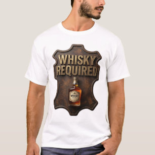 Catchy Gold WHISKY REQUIRED Statement Tee