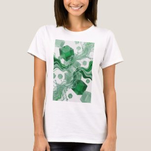 Catchy Green ABSTRACT ART Statement Tee