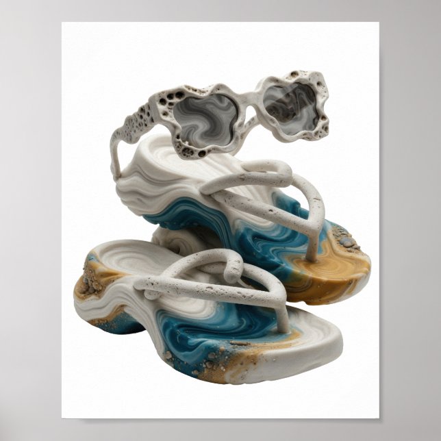 Catchy Grey ABSTRACT ART Design Poster (Front)