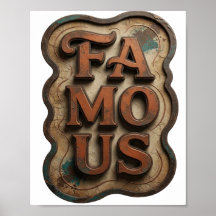 Catchy Orange FAMOUS Statement Design