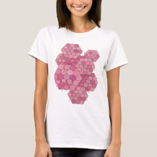 Catchy Pink PINK STARS AND BALLS Bold Design T-Shirt