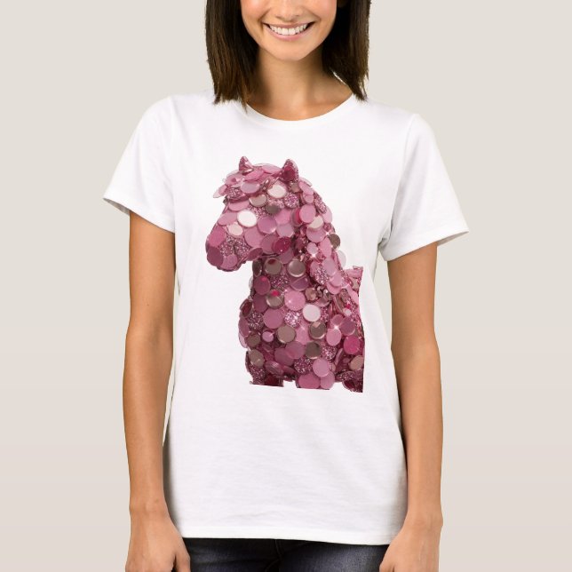 Catchy Silver ABSTRACT ART Abstract Design T-Shirt (Front)