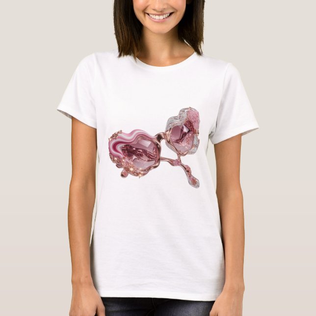 Catchy Silver ABSTRACT ART Abstract Design v2 T-Shirt (Front)