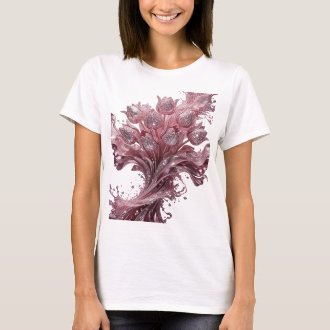 Catchy Silver ABSTRACT ART Custom Tee (Front)