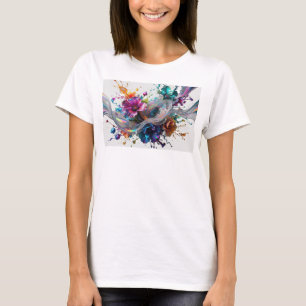 Catchy Silver ABSTRACT ART Graphic Tee