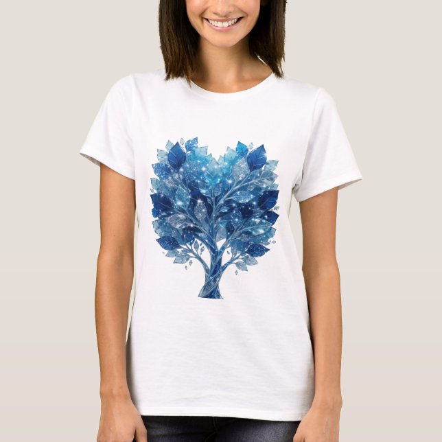 Catchy Silver BLUE ICE TREE Slogan Tee (Front)