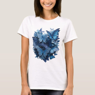 Catchy Silver BUTTERFLY FLOWERS Shirt Design