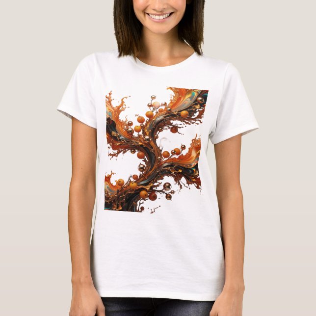 Catchy Silver ORANGE JUICE SPLASH Graphic Tee (Front)