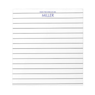 Catchy Teacher Lined Paper From The Desk Of  Notepad