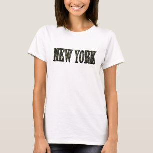 Catchy Yellow NEW YORK Artistic Motif T-Shirt