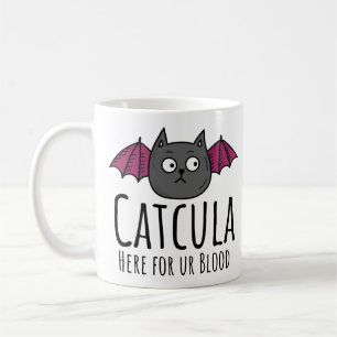 Catcula Here For Ur Blood Parody Cat Halloween Coffee Mug