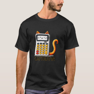Catculator Funny Hilarious Dad Joke Design T-Shirt