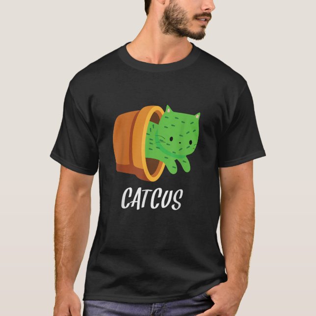 Catcus Cactus Cat Lover Thorns Plant Desert Funny  T-Shirt (Front)