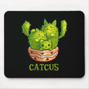 Catcus Cute Cat And Cactus Mexican Cactus Cinco De Mouse Pad