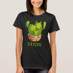 Catcus Cute Cat And Cactus Mexican Cactus Cinco De T-Shirt