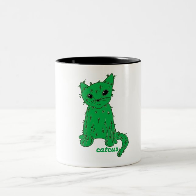 Catcus: the mug for cactus and cat fans (Center)