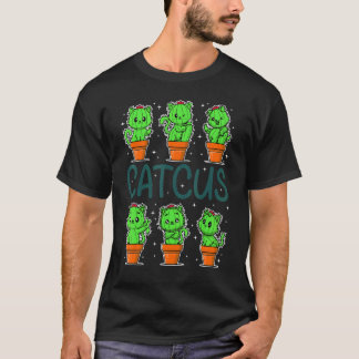 Catcus, Women Mens Cactus Cat, Plant , Catus, Plan T-Shirt