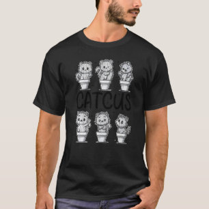 Catcus Women Mens Cactus Cat Plant Catus Plant 4 T-Shirt