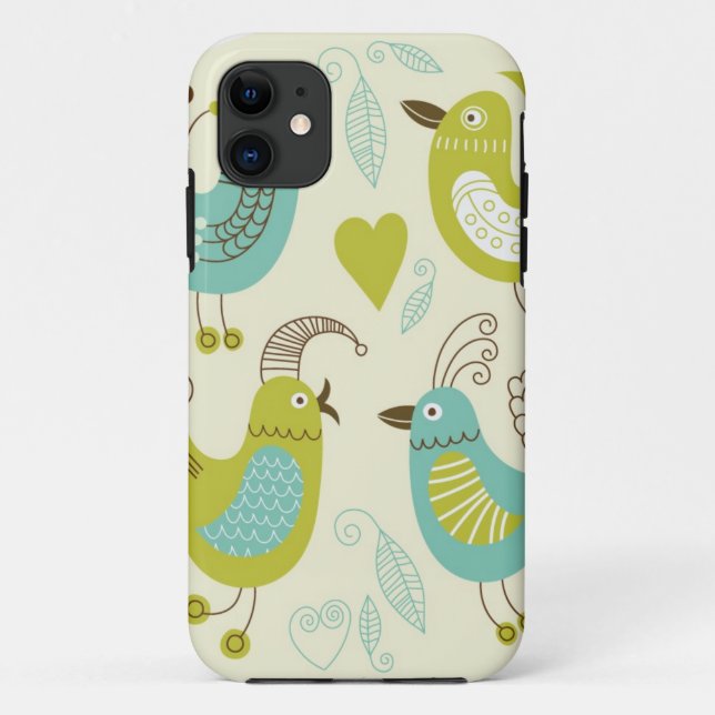 cate cartoon birds Case-Mate iPhone case (Back)