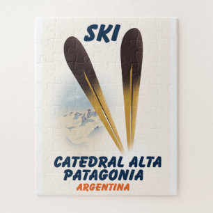 Catedral Alta Patagonia, Argentina ski poster Jigsaw Puzzle