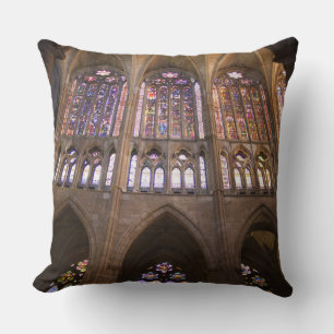 Catedral de Leon, interior stained glass windows 2 Cushion