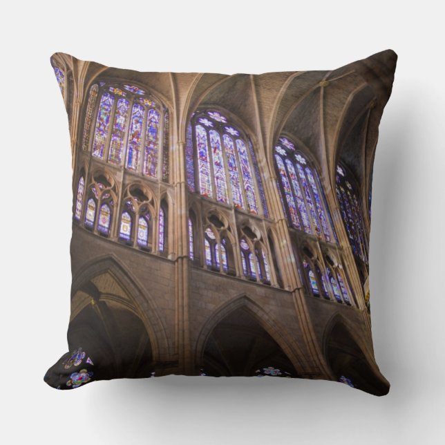 Catedral de Leon, interior stained glass windows Cushion (Front)