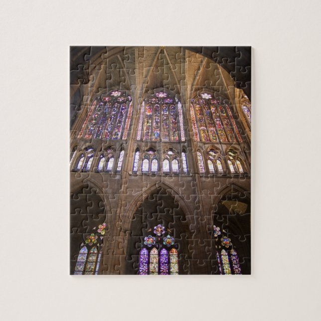 Catedral de Leon, interior stained glass windows Jigsaw Puzzle (Vertical)