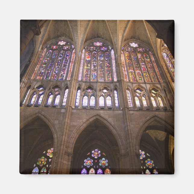 Catedral de Leon, interior stained glass windows Magnet (Front)