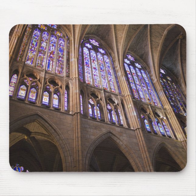 Catedral de Leon, interior stained glass windows Mouse Pad (Front)