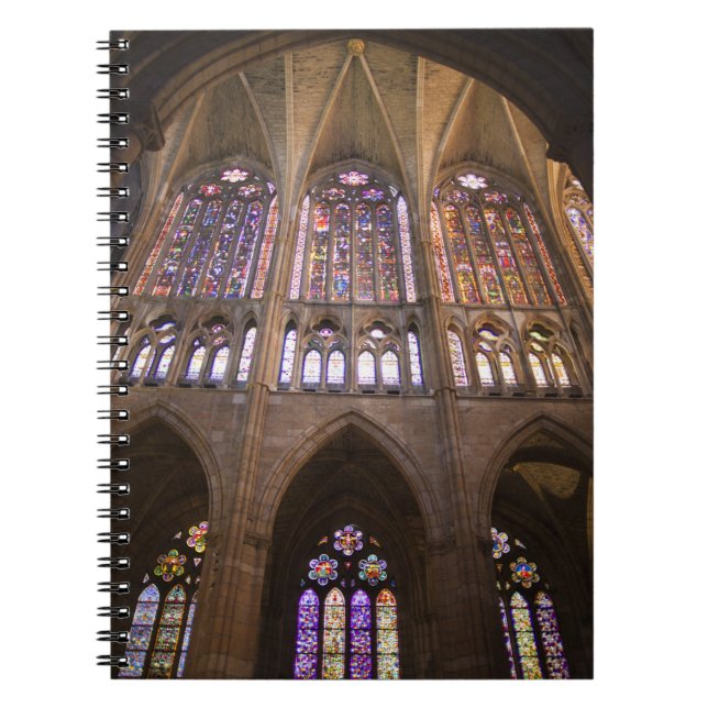 Catedral de Leon, interior stained glass windows Notebook (Front)