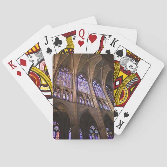 Catedral de Leon, interior stained glass windows Playing Cards (Back)