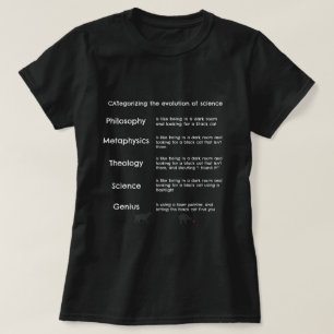 CATegorizing the evolution of science w Black Cats T-Shirt