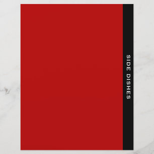 Category Divider Side Dishes Red Black & White