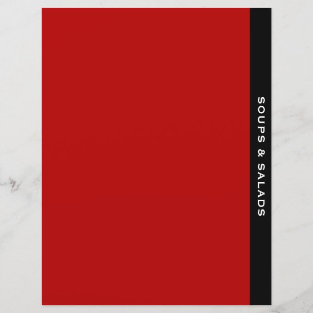 Category Divider | Soup & Salad | Red Black White (Front)