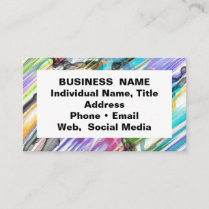 CATEGORY FIVES SWIRLING ABSTRACT ART DESIGN BUSINESS CARD