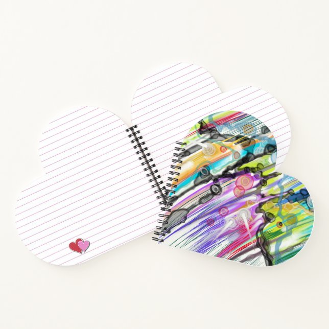 CATEGORY FIVES SWIRLING ABSTRACT ART DESIGN NOTEBOOK (Inside)