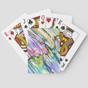 CATEGORY FIVES SWIRLING ABSTRACT ART DESIGN PLAYING CARDS