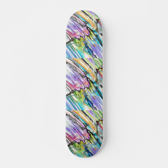 CATEGORY FIVES SWIRLING ABSTRACT ART DESIGN SKATEBOARD (Front)