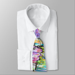 CATEGORY FIVES SWIRLING ABSTRACT ART DESIGN TIE