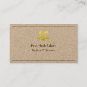Catering Bakery Pastry Chef Kraft Paper Business Card